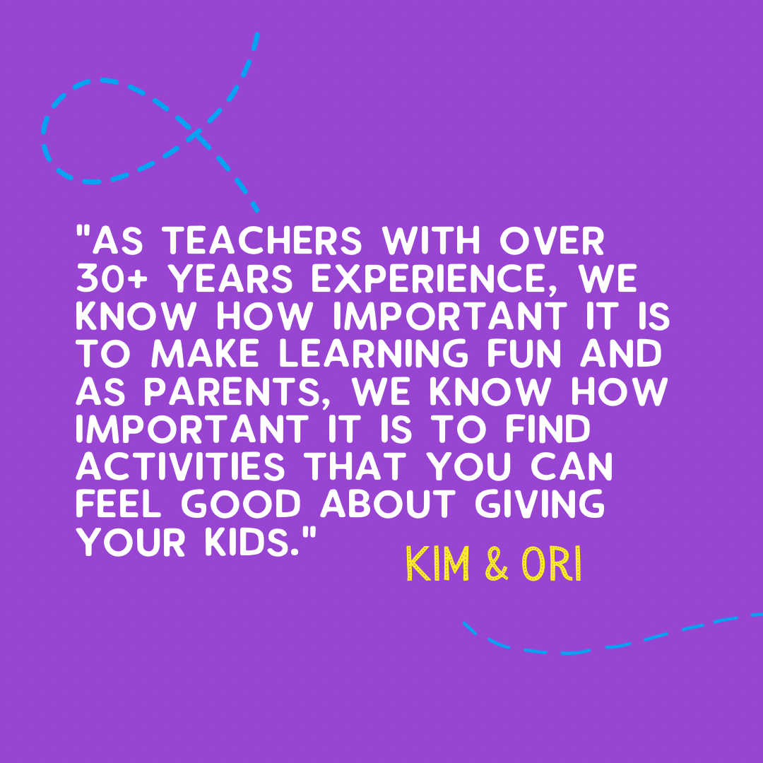 As teachers with over 30+ years experience, we know how important it is to make learning fun and As parents, we know how important it is to find activities that you can feel good about giving your kids."
